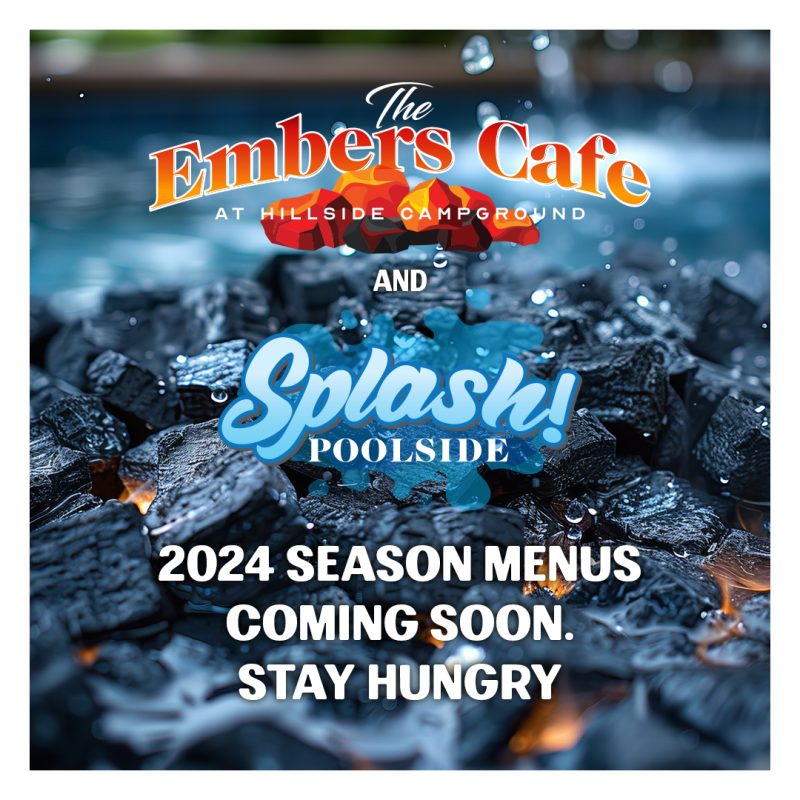 Embers Cafe and Splash Poolside menus coming soon