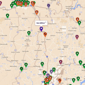 PlugShare map Hillside Campground